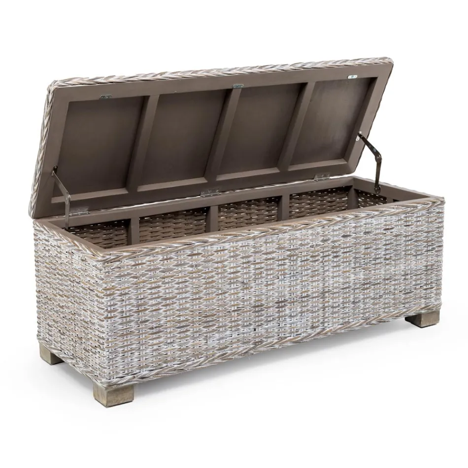 Buitenkist in natuurlijke vezel van Kubù - Nogitsune Viadurini