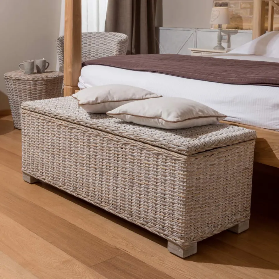 Buitenkist in natuurlijke vezel van Kubù - Nogitsune Viadurini