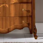 Ladekast met 7 lades in ingelegd walnotenhout Gemaakt in Italië - Commodus Viadurini