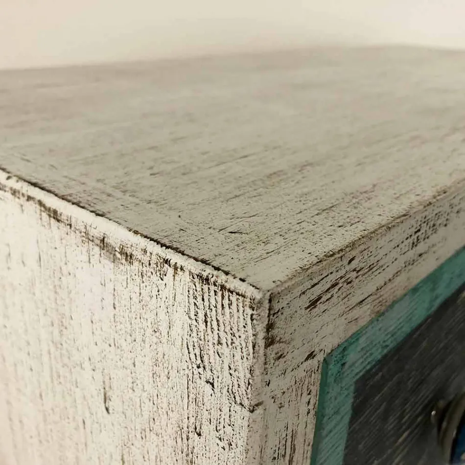 Artisanale ladekast in sparrenhout met 3 laden Made in Italy - Monkey Viadurini