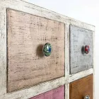 Ambachtelijke ladekast in massief hout met 9 laden Made in Italy - Pierrot Viadurini