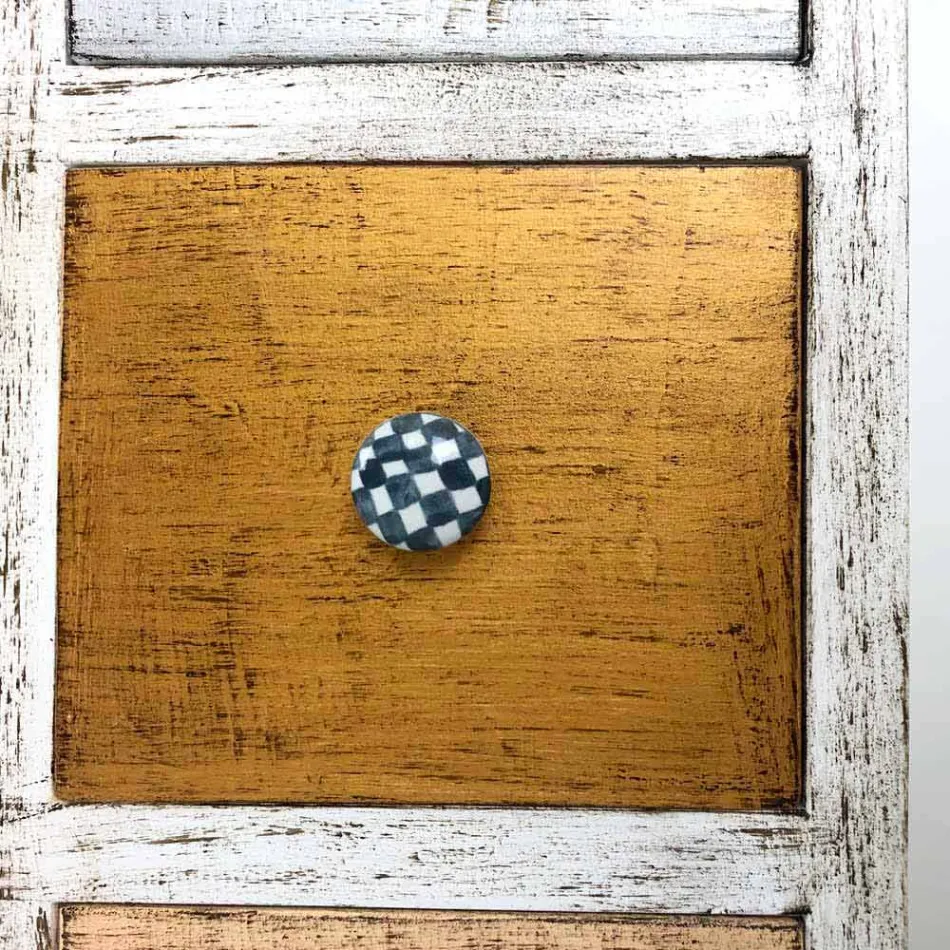 Ambachtelijke ladekast in massief hout met 9 laden Made in Italy - Pierrot Viadurini