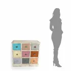 Ambachtelijke ladekast in massief hout met 9 laden Made in Italy - Pierrot Viadurini