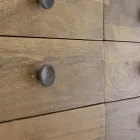 Ladekast in mangohout met 6 laden met vintage design - Desiderio Viadurini