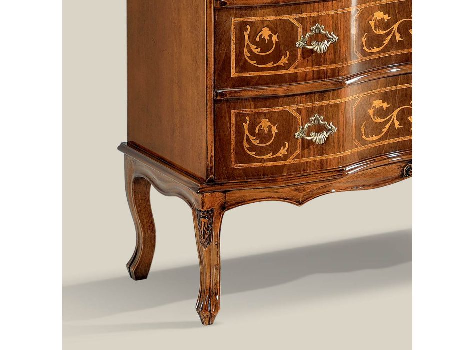 Ladekast in klassieke stijl in hout met 3 lades Made in Italy - Elegant Viadurini