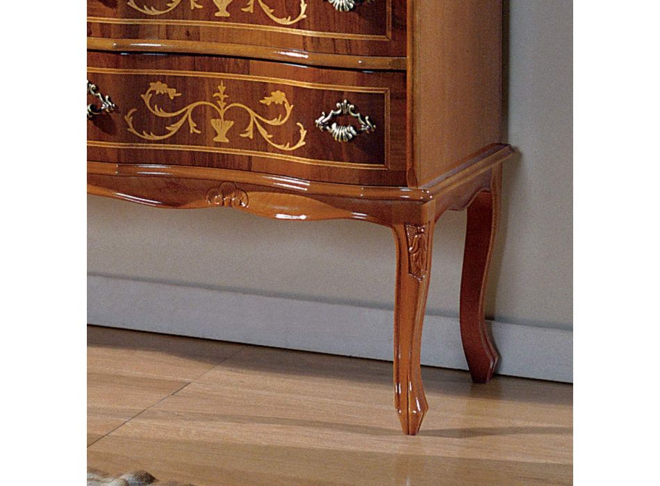Ladekast in klassieke stijl in hout met 6 lades Made in Italy - Elegant Viadurini