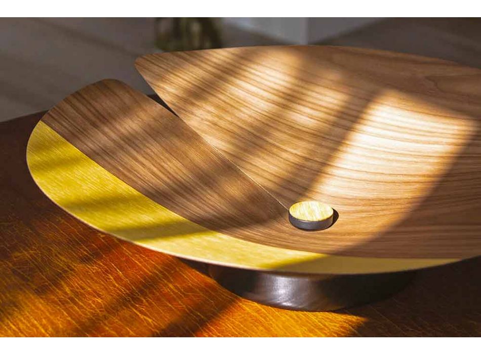 Center Table Fruit Holder Modern in massief hout gemaakt in Italië - Stan Viadurini