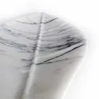 Middelpunt in Arabescato-marmer met bladvorm Made in Italy - Treviso Viadurini