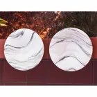 Middelpunt in Brezza della Versilia marmer en metaal gemaakt in Italië - Amabile Viadurini