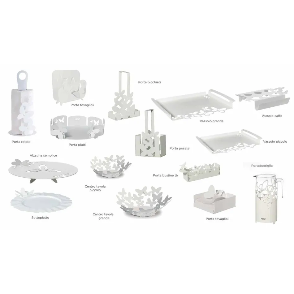 Modern ovaal middelpunt in edel ijzer handgemaakt in Italië - Leiden Viadurini