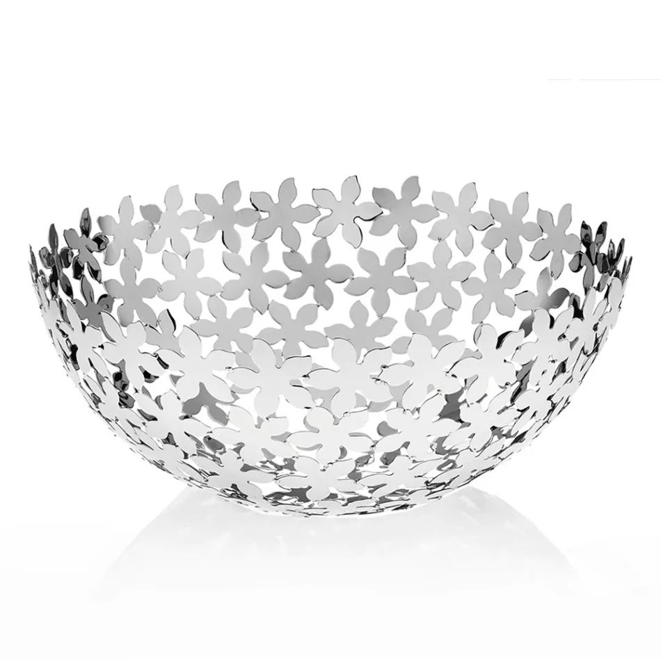 Zilveren metalen halve bol middenstuk Luxe bloemdecoraties - Terraceo Viadurini