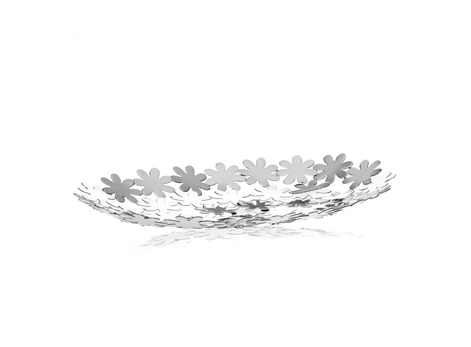 Zilver metalen zakblad middenstuk Luxe bloemdecor - Pinko Viadurini
