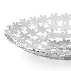 Zilveren metalen ronde zak leeg middenstuk luxe bloemdecoratie - Pinko Viadurini
