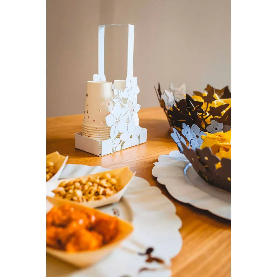 Mand met ijzeren bekerhouder in modern design Gemaakt in Italië - Marken Viadurini