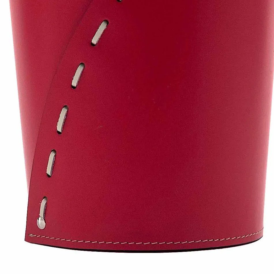 Lederen prullenbak voor het kantoor van Servus, handgemaakt in Italië Viadurini