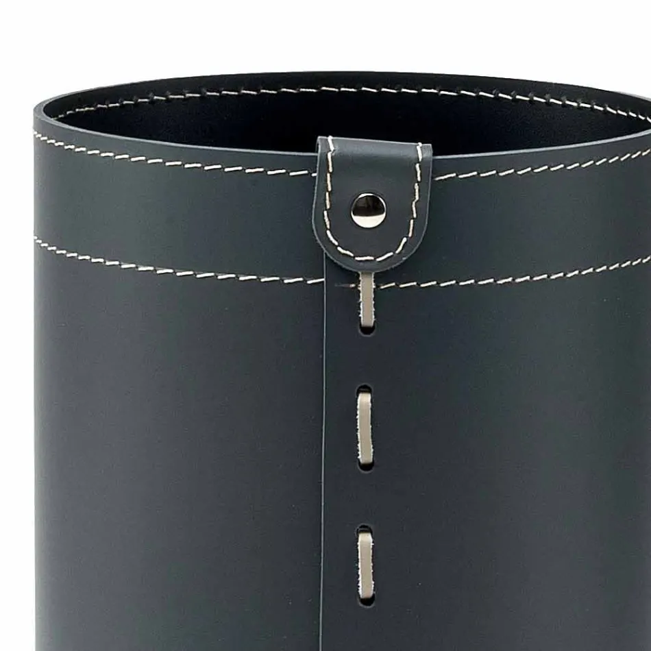 Afvalbak van geregenereerd, handgemaakt leer Battista Viadurini