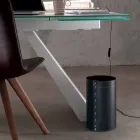 Afvalbak van geregenereerd, handgemaakt leer Battista Viadurini