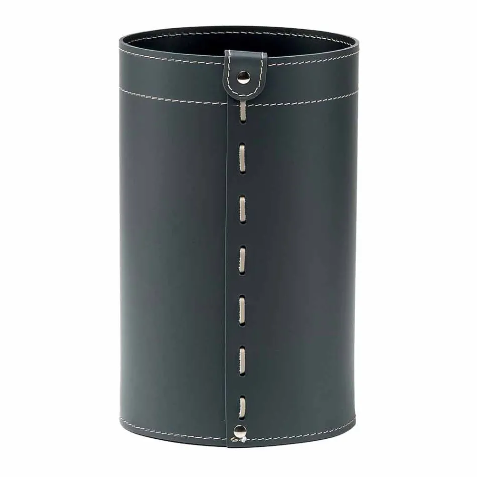 Afvalbak van geregenereerd, handgemaakt leer Battista Viadurini