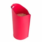 Indoor pellet houder mand lederen 15 Kg Sapel ontwerp Viadurini