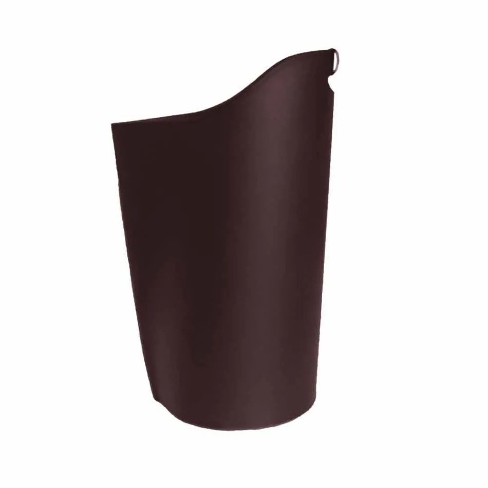 Indoor pellet houder mand lederen 15 Kg Sapel ontwerp Viadurini