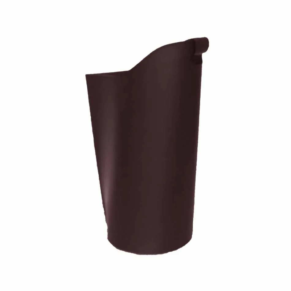 Indoor pellet houder mand lederen 15 Kg Sapel ontwerp Viadurini