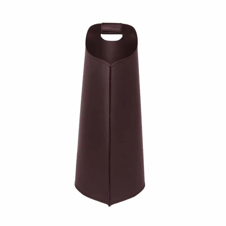 Indoor pellet houder mand lederen 15 Kg Sapel ontwerp Viadurini