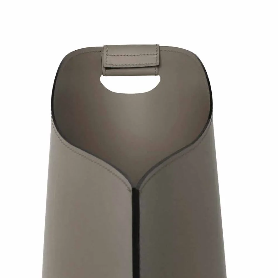 Indoor pellet houder mand lederen 15 Kg Sapel ontwerp Viadurini