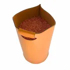 Indoor pellet houder mand lederen 15 Kg Sapel ontwerp Viadurini