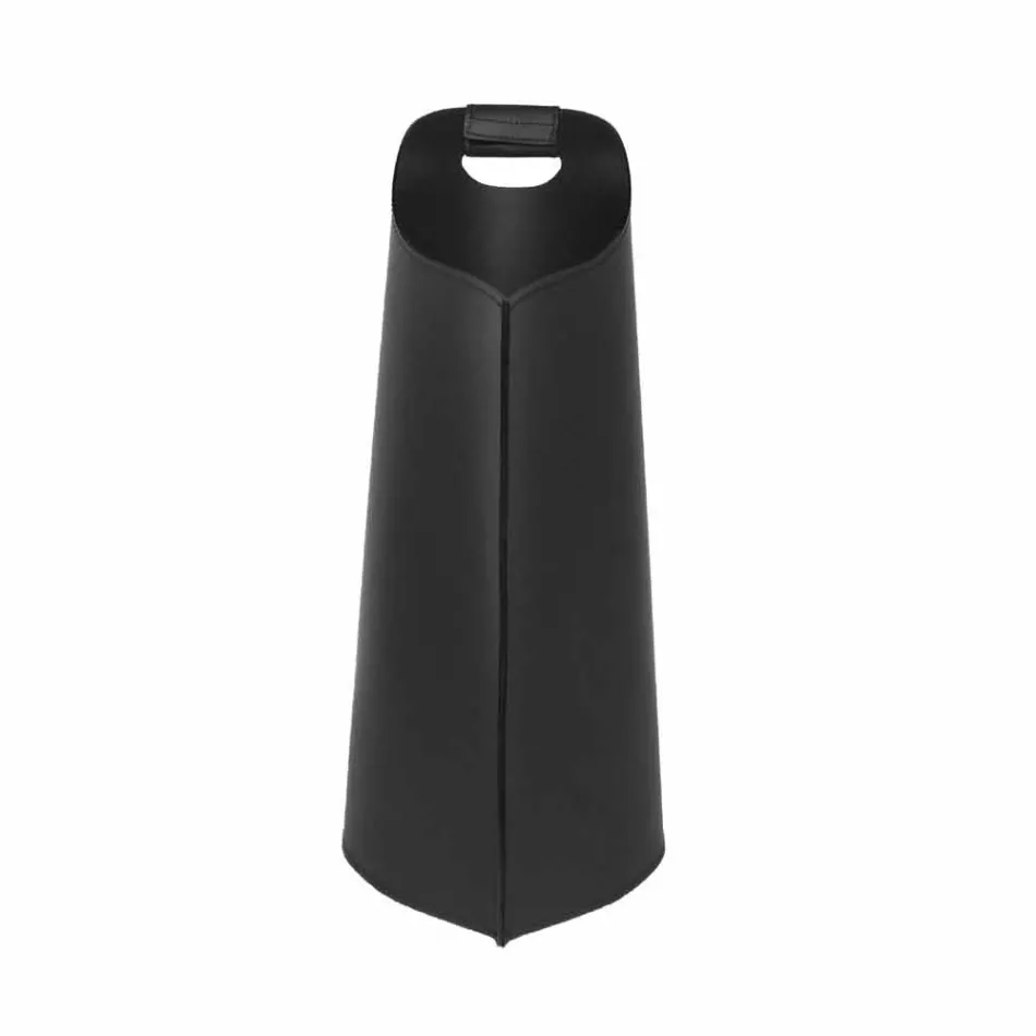 Indoor pellet houder mand lederen 15 Kg Sapel ontwerp Viadurini