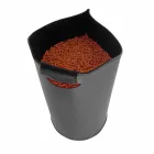 Indoor pellet houder mand lederen 15 Kg Sapel ontwerp Viadurini