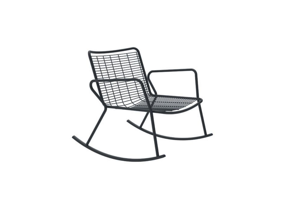 Outdoor schommelstoel van gegalvaniseerd metaal Made in Italy - Vikas Viadurini