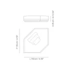 Hoektuinchaise longue in stof Made in Italy - Rubik Viadurini