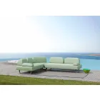 Design chaise longue voor buiten in metaal en stof Made in Italy - Selia Viadurini