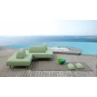 Design chaise longue voor buiten in metaal en stof Made in Italy - Selia Viadurini