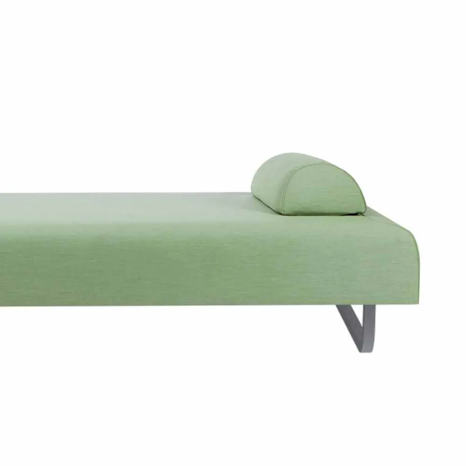 Design chaise longue voor buiten in metaal en stof Made in Italy - Selia Viadurini