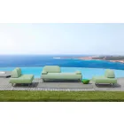 Design chaise longue voor buiten in metaal en stof Made in Italy - Selia Viadurini