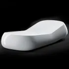 Design buitenchaise longue in wit polyethyleen Made in Italy - Ervin Viadurini