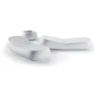 Design buitenchaise longue in wit polyethyleen Made in Italy - Ervin Viadurini