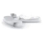 Design buitenchaise longue in wit polyethyleen Made in Italy - Ervin Viadurini