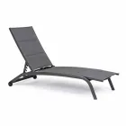 Outdoor chaise longue in textileen en aluminium met wielen, 4 stuks - Babilonia Viadurini