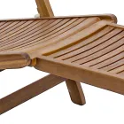 Design liggende buitenchaise longue in natuurlijk hout - Roxen Viadurini