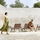 Tuin chaise longue aluminium en technische stof - Bahia door Varaschin Viadurini