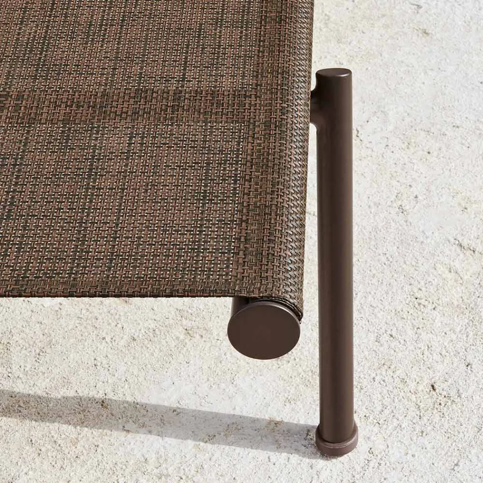 Tuin chaise longue aluminium en technische stof - Bahia door Varaschin Viadurini