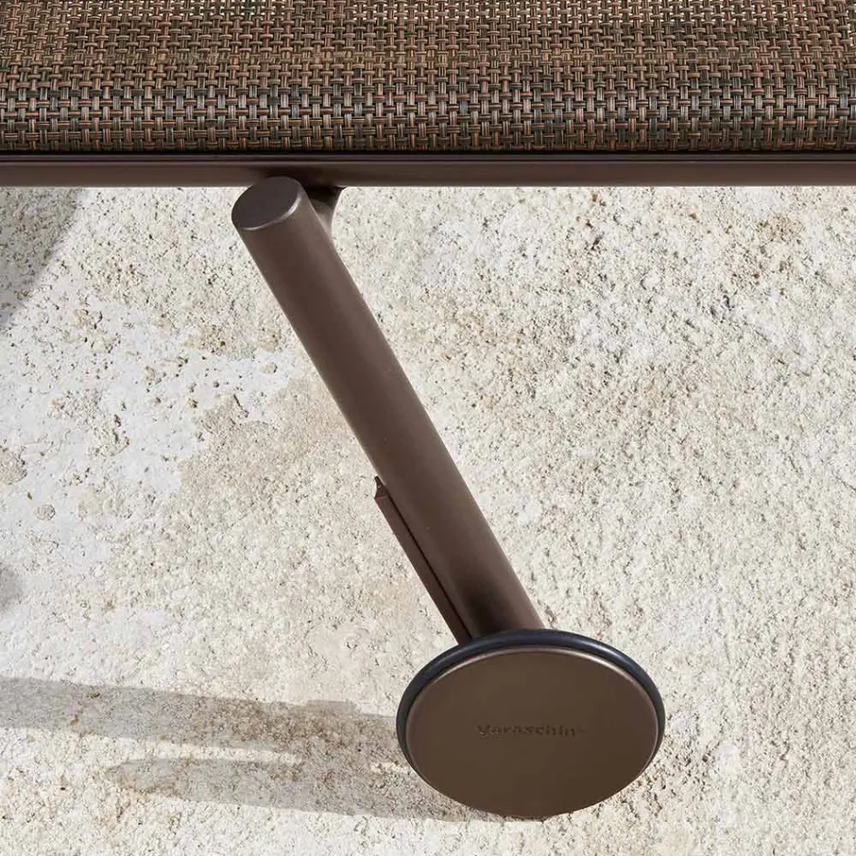 Tuin chaise longue aluminium en technische stof - Bahia door Varaschin Viadurini