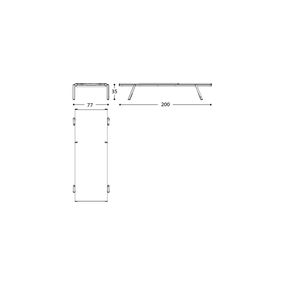 Tuin chaise longue aluminium en technische stof - Bahia door Varaschin Viadurini