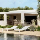 Tuinchaise longue met of zonder matras van hoge kwaliteit - Filomenalet Viadurini