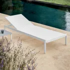 Tuinchaise longue met of zonder matras van hoge kwaliteit - Filomenalet Viadurini