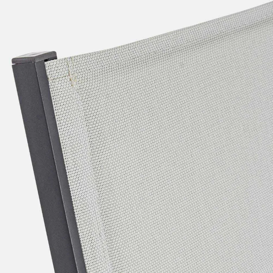 Tuinchaise longue met wielen en verstelbare rugleuning, 4 stuks - Babilonia Viadurini