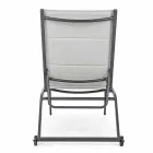 Tuinchaise longue met wielen en verstelbare rugleuning, 4 stuks - Babilonia Viadurini