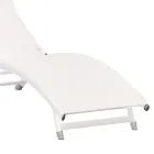 Tuin chaise longue met witte aluminium structuur - Berranger Viadurini
